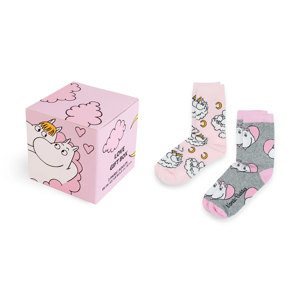 Moomin Love Sock 36-42 Gift Box 2-set