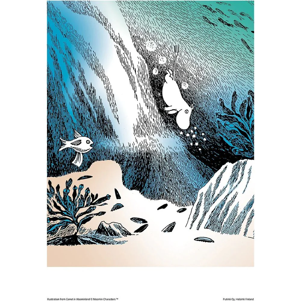 Moomintroll Diving Poster 24x30cm