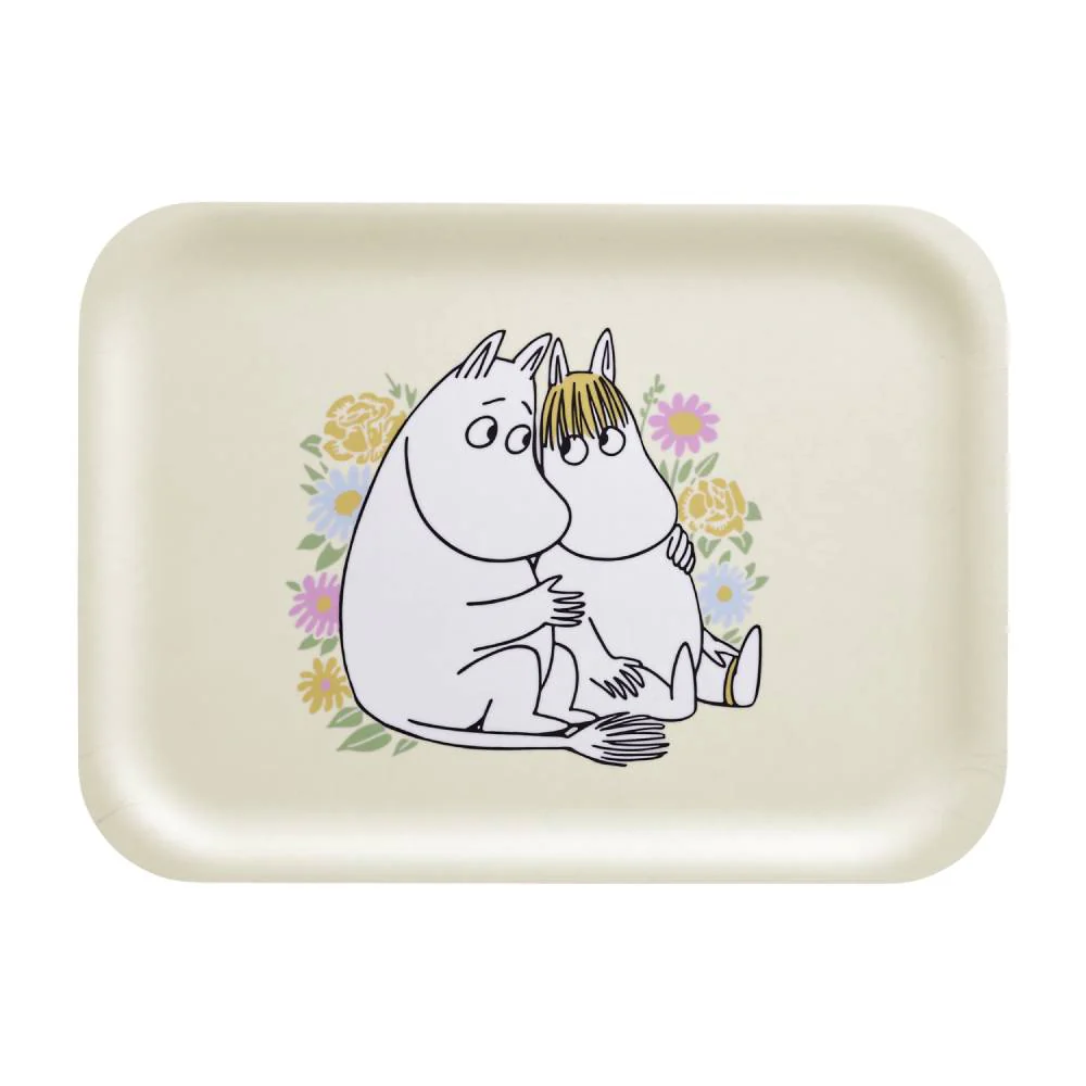 Moomin Flowers Tray White 27x20cm - Image 2