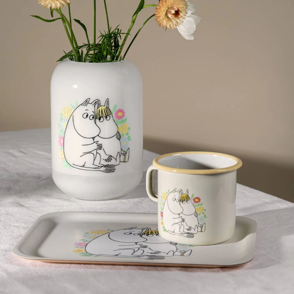 Moomin Flowers Tray White 27x20cm - Image 4