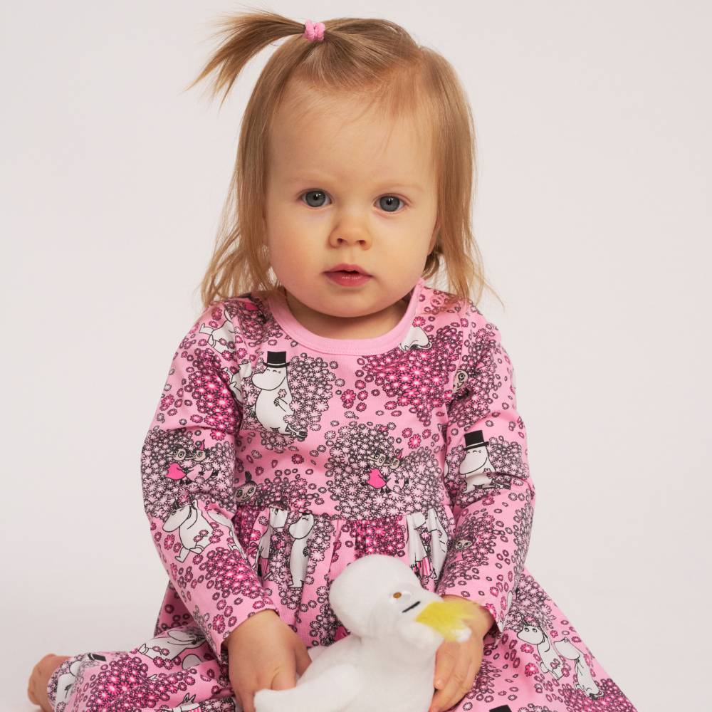 Moomin Friends Bodysuit Dress Pink