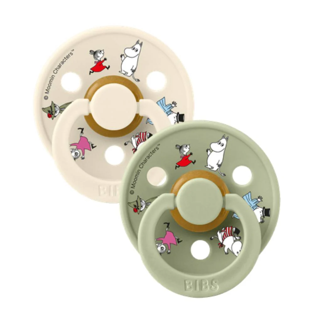 Moomin Friends Pacifier 2-pack Ivory/Sage - Image 2