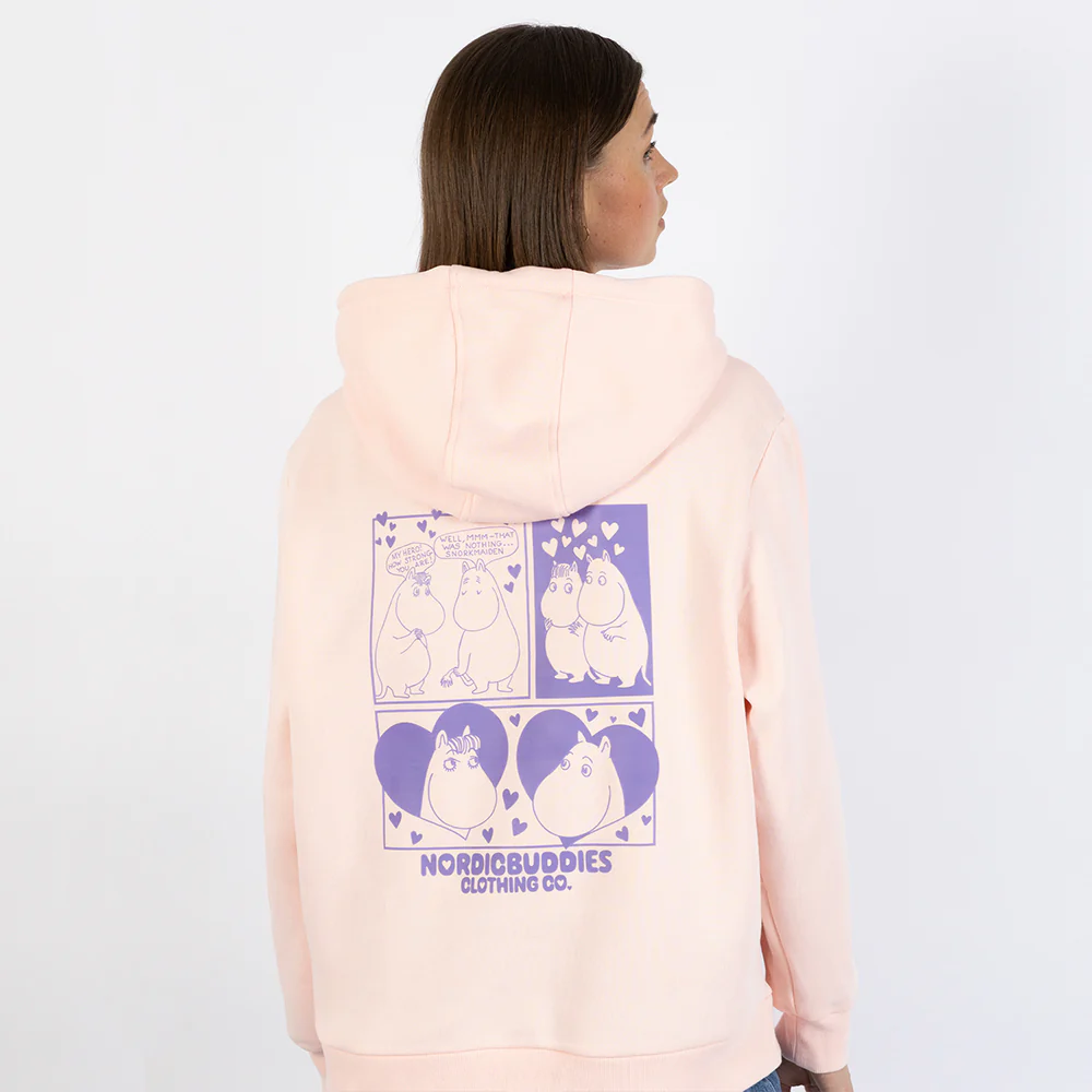 Moomin Love Hoodie Pink - Image 6