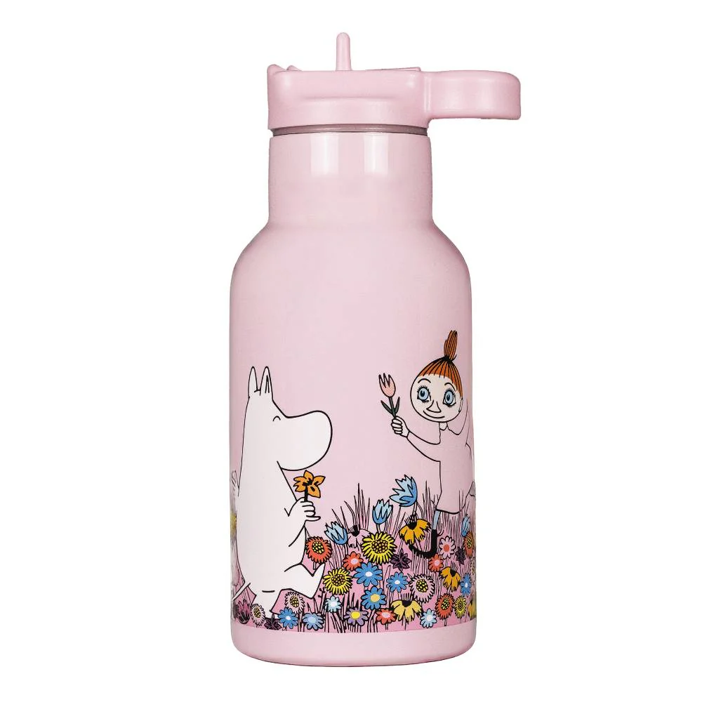 Moomin Meadow Thermal Bottle Pink 340ml - Image 3