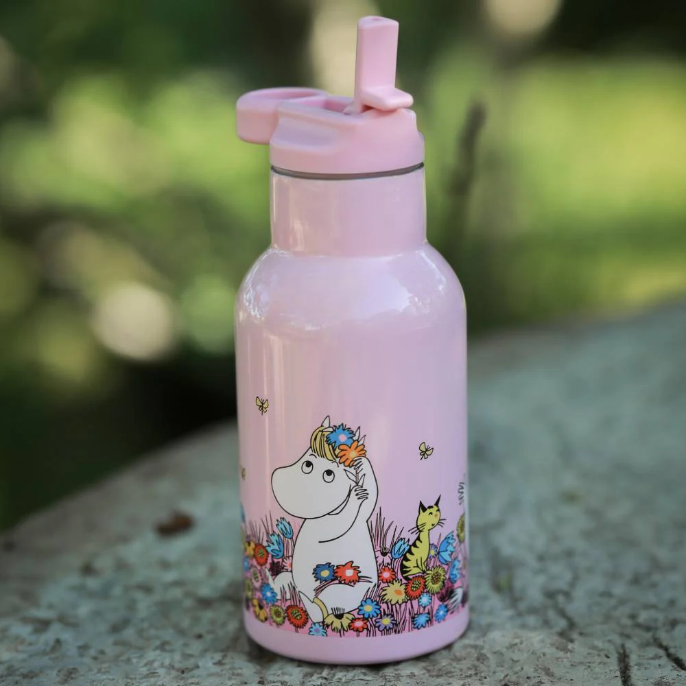 Moomin Meadow Thermal Bottle Pink 340ml - Image 4