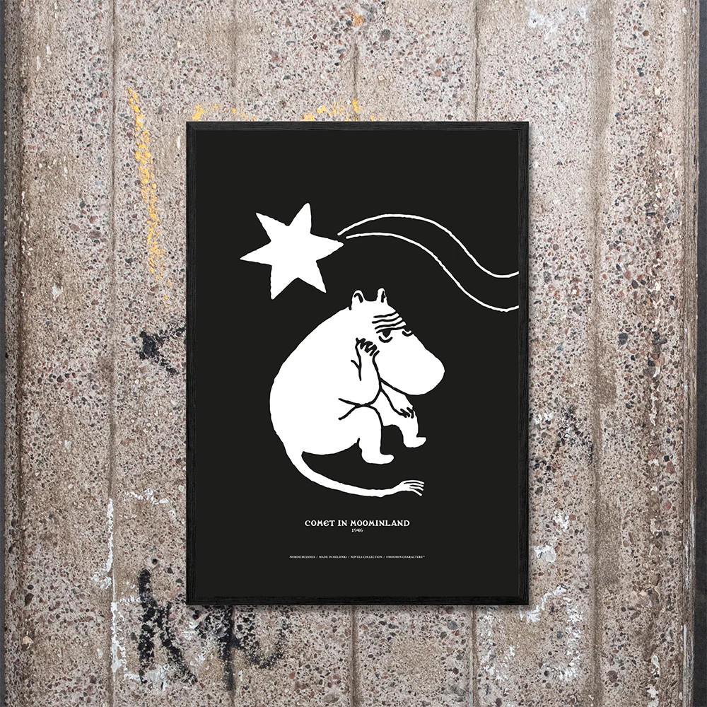 Moomin Novels Collection Poster 30x40cm Black