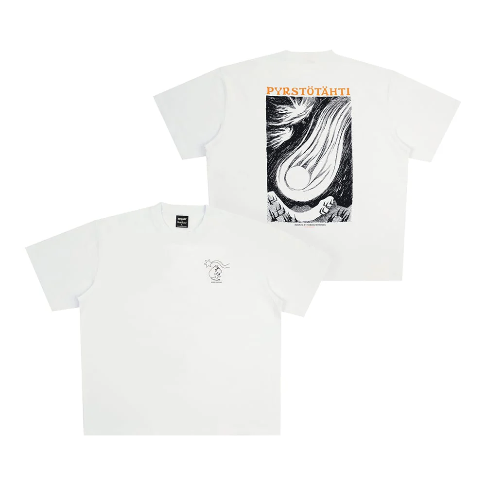 Moomin Novels Collection Pyrstötähti T-shirt Unisex White - Image 2