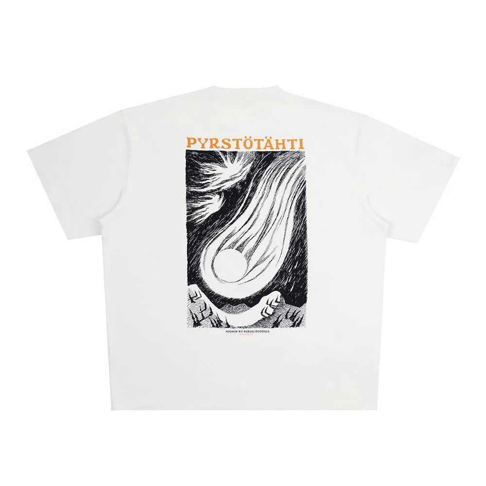 Moomin Novels Collection Pyrstötähti T-shirt Unisex White - Image 4