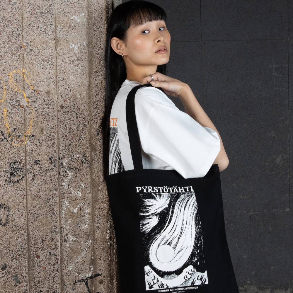 Moomin Novels Collection Tote Bag Comet Black - Image 4