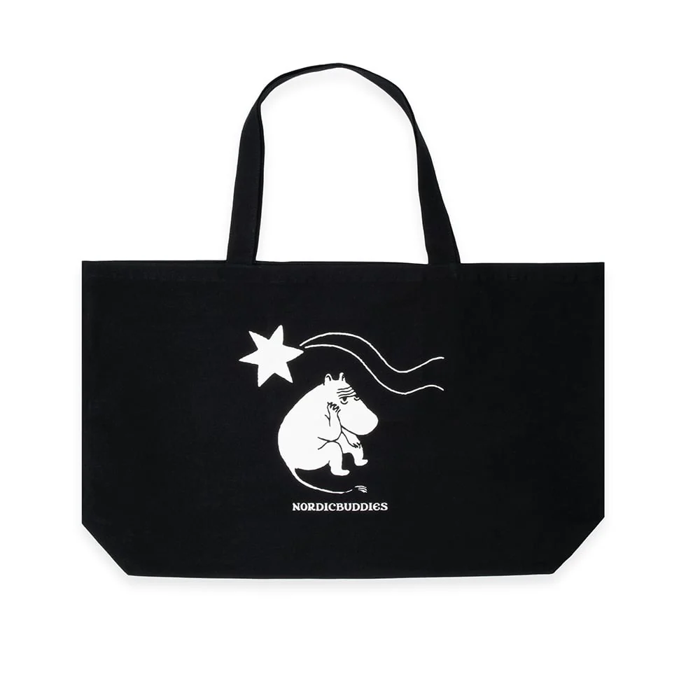 Moomin Novels Collection Tote Bag XL Black - Image 2