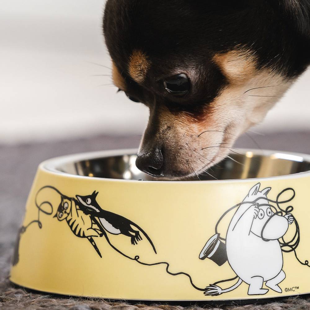 Moomin For Pets Food Bowl Yellow M