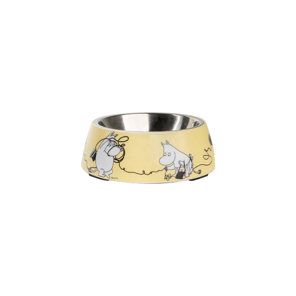 Moomin For Pets Food Bowl Yellow M - Image 2