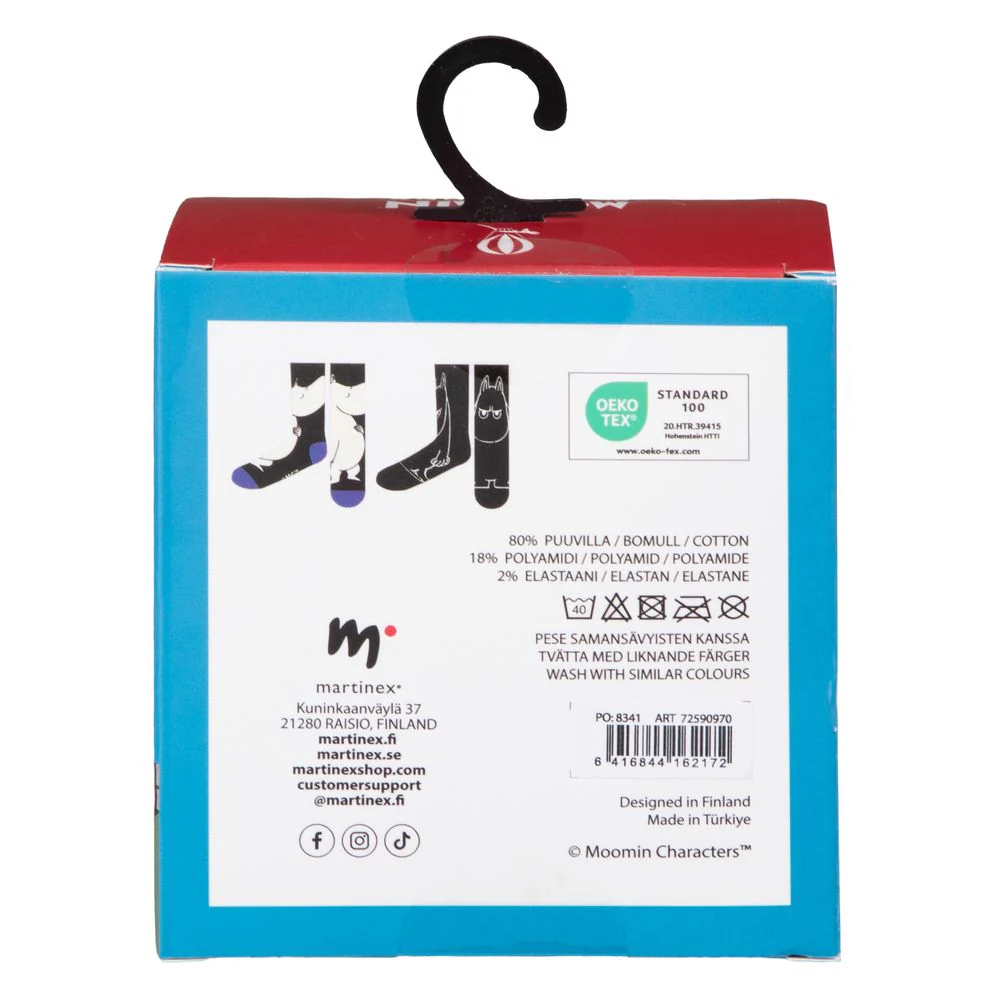 Moomintroll Socks Gift Set Black 2-pack - Image 6