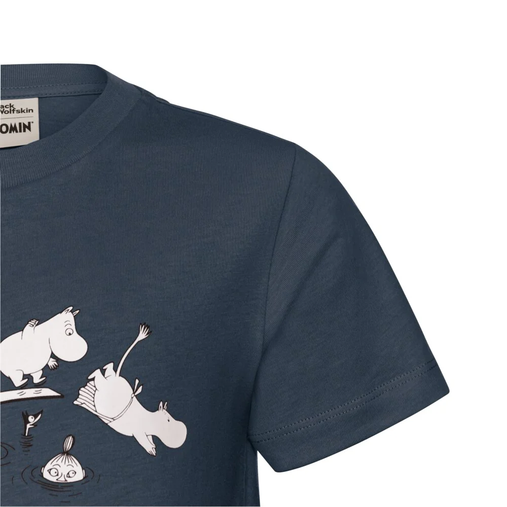 Moomin Swimming T-shirt Blue - Image 4
