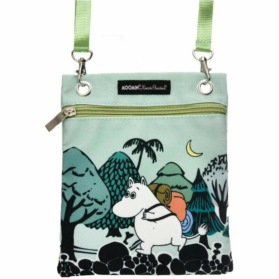 Moomintroll Adventuring Passport Bag Green