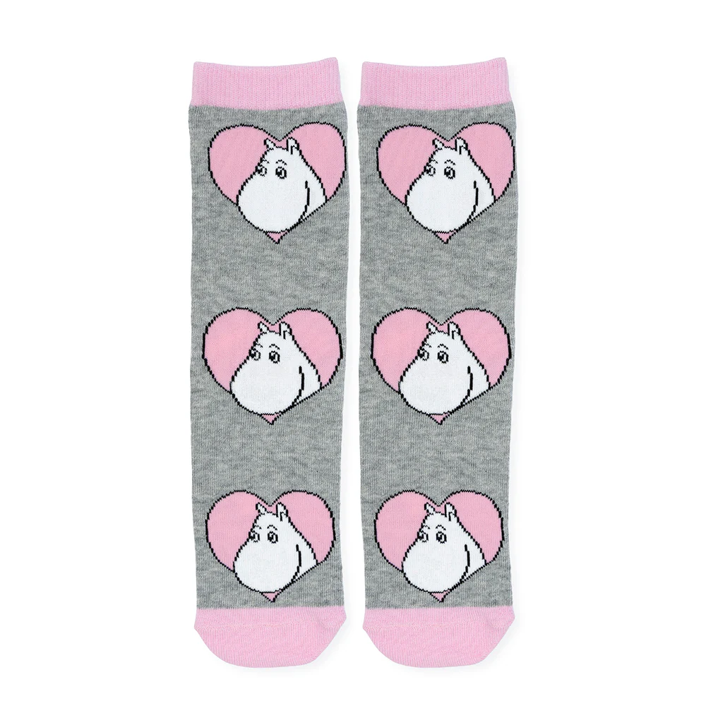 Moomintroll Love Socks 36-42 Grey - Image 2