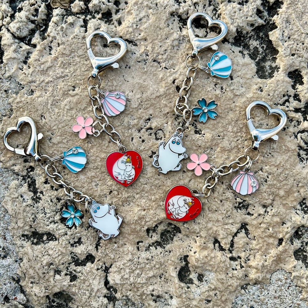 Moomintroll & Snorkmaiden Heart Bag Hanger - Image 3