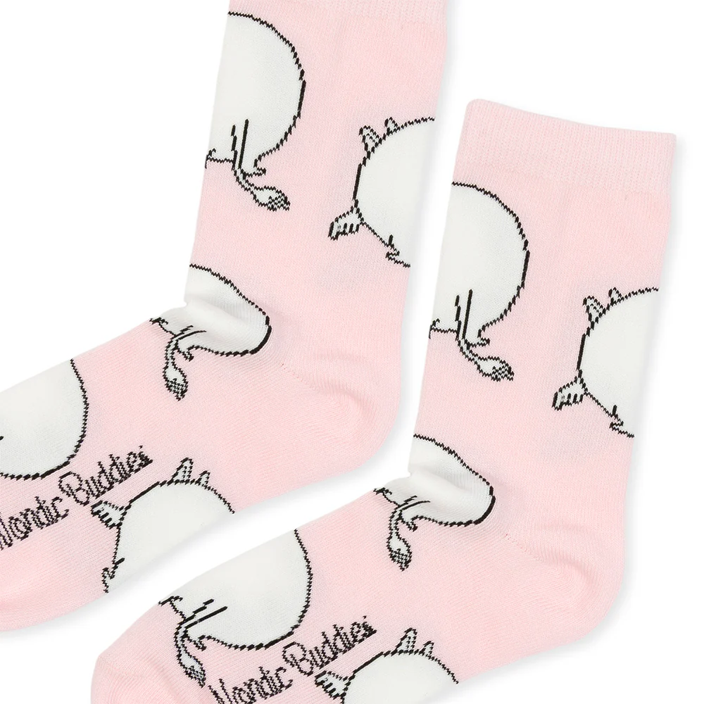 Moomintroll's Butt 36-42 Socks Pink - Image 2