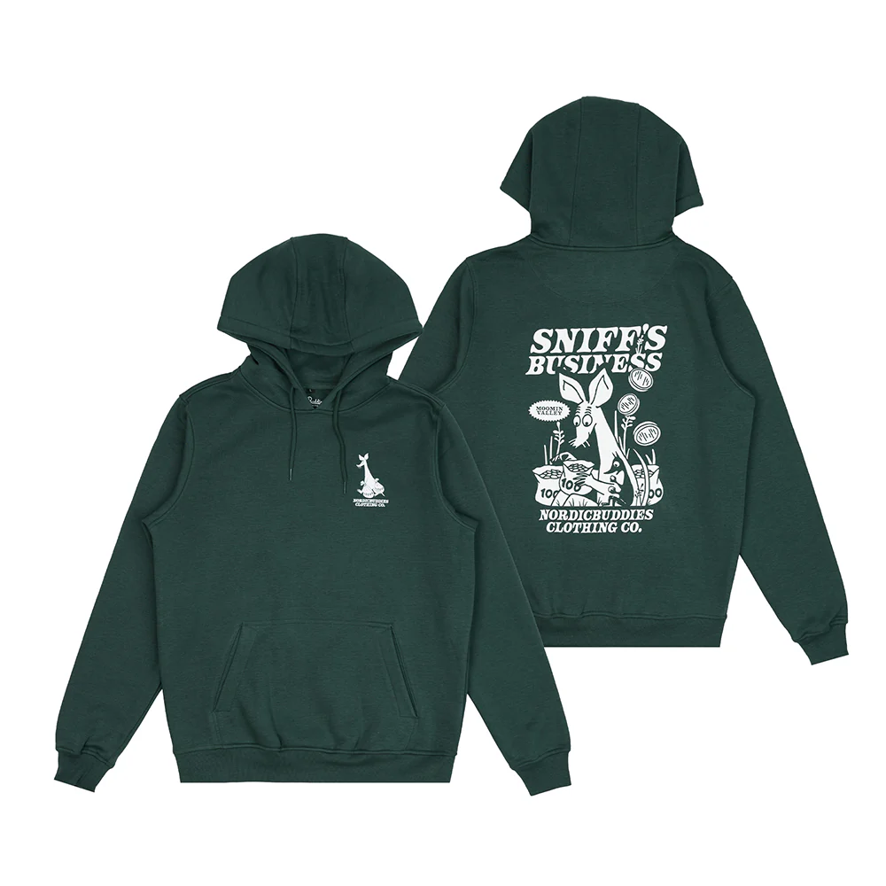 Sniff's Business Hoodie Darkgreen - Image 4