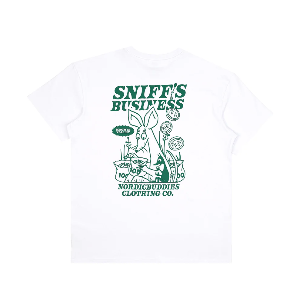 Sniff's Business T-shirt White - Image 3