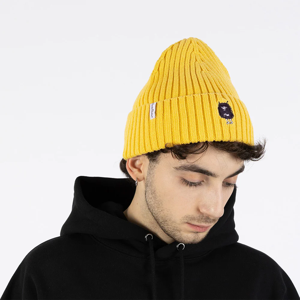 Stinky Embroidery Beanie Yellow - Image 4